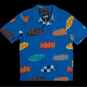 RARE Seinfeld logo button-down shirt
